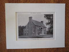 Boscawen Library, Boscawen, NH, Guy Lowell, 1916, Lithograph