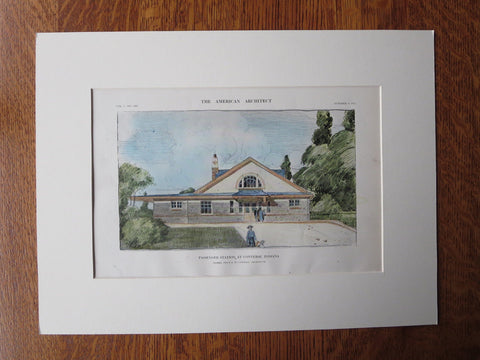 Passenger Station, Converse, IN, 1911, Original Plan. Price & McLanahan, Arch