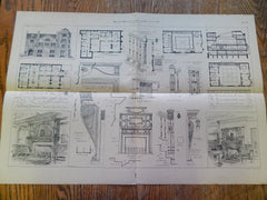 Club House, Boston Art Club, Boston. W.R. Emerson, Arch., 1882, Original Plan