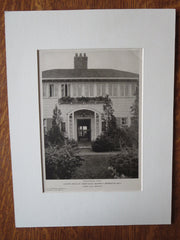 Albert Kahn Country House, Birmingham, MI, Albert Kahn, 1924, Lithograph