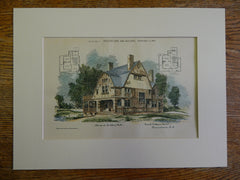 House, Kahdena Park, Morristown, NJ, F Colburn, Architect, 1890, Original Plan