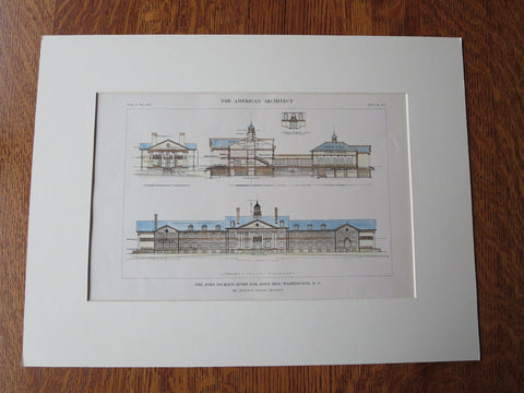 John Dickson Home for Aged Men, Washington, DC, 1911, Original Plan. A.B. Heaton