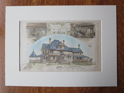 Beach Island Cottage, Cohasset, MA, 1881, Original Plan. Kirby & Lewis