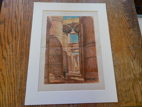 Hypostyle Hall, Temple at Karnak, Luxor, Egypt, Arthur Rotch, 1881, Original.