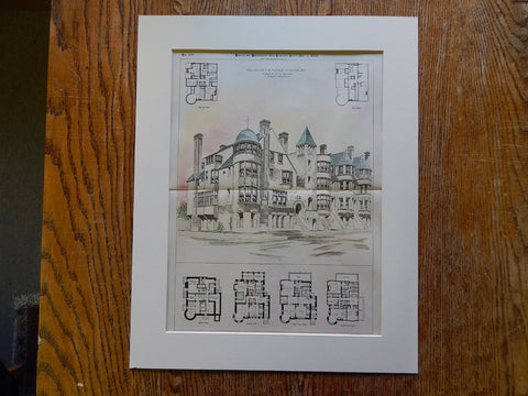 Houses, Avenue St Nicholas, 146th St, NY, 1885, T M Clark, Architect, Original