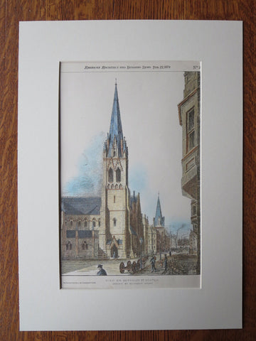 View of Berkeley Street, Boston, MA, 1879, Original Hand Colored