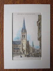 View of Berkeley Street, Boston, MA, 1879, Original Hand Colored