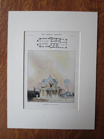 Passenger Station, Washington, PA, 1911, Original Plan. Price & McLanahan