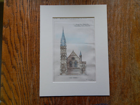Sewickley M E Church, Sewickley, Pennsylvania, 1880, W S Fraser, Original Plan
