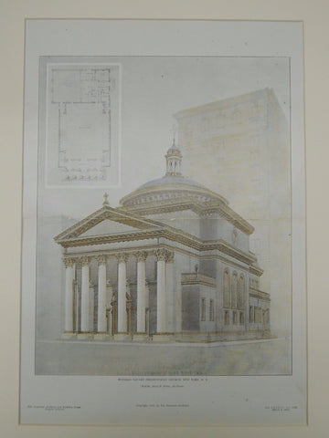 Madison Square Presbyterian Church, New York, NY, 1905, Original Plan