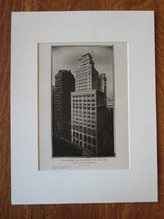 Johns-Manville Office Building, NY, Ludlow & Peabody, 1924, Lithograph