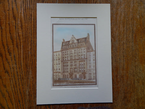Office Building, Wall Street, New York, 1880, G E Harney, Archt., Original Plan