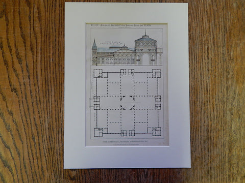 National Museum, Washington DC, 1880, Cluss & Schulze, Original Plan