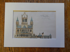 North Elevation, Cathedral Church of St. John the Divine, NY, 1890, Parfitt Bros