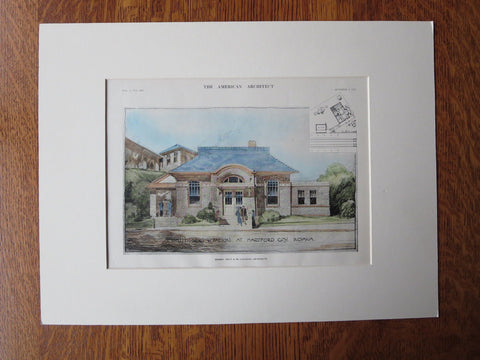 Passenger Station, Hartford City, IN, 1911, Original Plan. Price & McLanahan