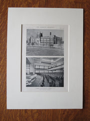 Camden High School, Camden, NJ, Paul A. Davis, Architect, 1918, Lithograph