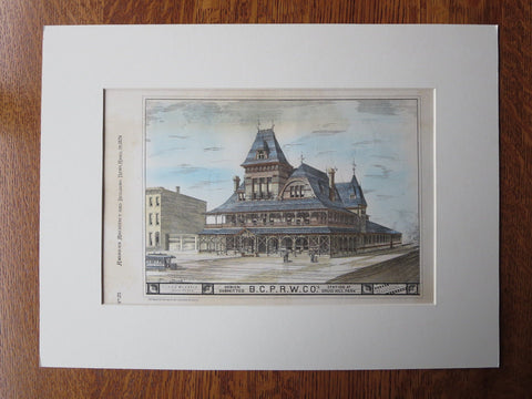 Station at Druid Hill Park, Baltimore, MD, 1879, Original Plan. Dixon & Carson