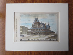 Station at Druid Hill Park, Baltimore, MD, 1879, Original Plan. Dixon & Carson