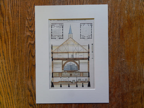 First Spiritual Temple, Boston, MA, Hartwell & Richardson, 1886, Original Plan