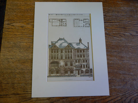 News Boys Lodging House, New York, 1885, R H Robertson, Archt., Original Plan