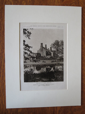 L.H. Shearman House, Exterior, Lakeville, NY, James O'Connor, 1921, Lithograph
