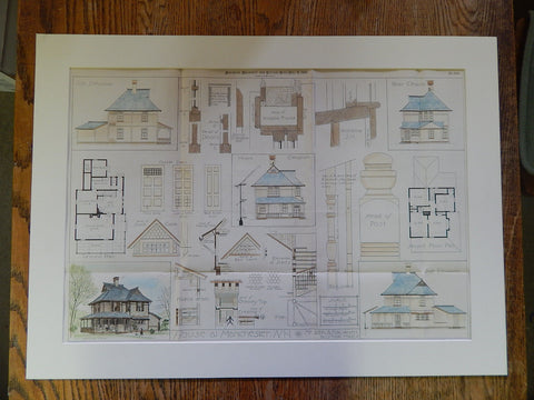 House at Manchester, New Hampshire, 1880, John A Fox, Architect, Original Plan