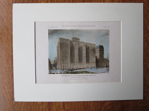 Hotel Stevens, Chicago, IL, 1923, Original Plan. Holabird & Roche