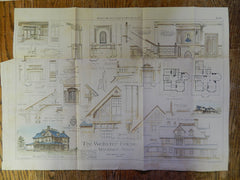 Webster House, Marshfield, MA, 1880, Wm Preston, Architect, Original Plan