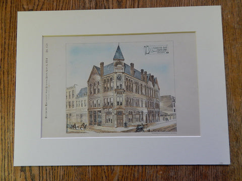 Washburn Building, Anoka, MN, 1884, Dunnell & Elliot, Original Plan