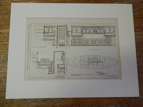 Sloop Yacht for Henry Bryant, Boston, MA, 1880, E G Curtis, Archt., Original