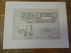 Sloop Yacht for Henry Bryant, Boston, MA, 1880, E G Curtis, Archt., Original
