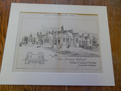 New Senior School, West Calder, New Brunswick, JG Fairly, 1896, Original Plan.
