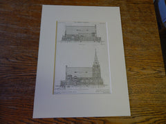 Methodist Episcopal Church, South Millen, GA, Wallin & Young. 1909 Original Plan