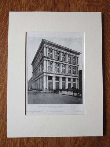Tiffany Building, 5th Ave/36th St, New York, McKim/Mead/White, 1905, Lithograph