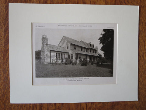 Joseph Plant, Esq. House, Elmsford, NY, Buchman & Kahn, 1923, Lithograph