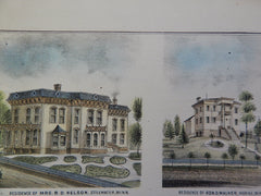 Residences; B D Nelson and O Walker, Stillwater, Marine, MN, 1874, Original