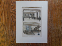 Progress Club, Main Hall Staircase, 5th Ave & 63rd St, NY, 1890, Original Plan