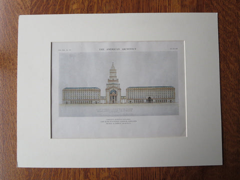 Bush Buildings, London, England, 1921, Original Plan. Helmle & Corbett