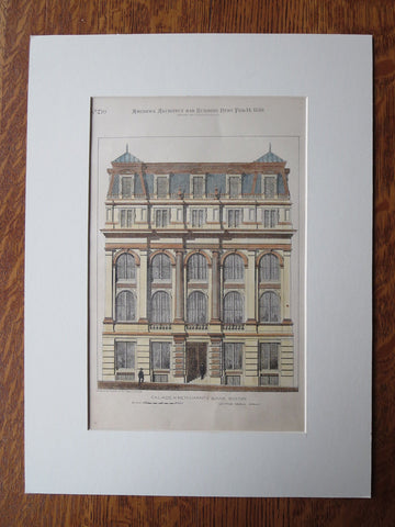 Merchants State Bank, Boston, MA, 1880, Original Plan. George Snell