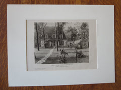 William B. Moulton House, Garden, Winnetka, IL, R. S. Walcott, 1924, Lithograph