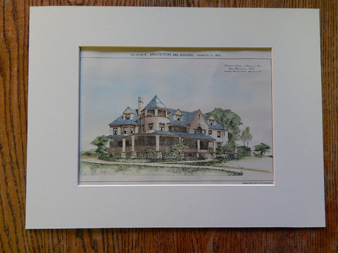 House, Rochelle Park, New Rochelle, NY, G.M. Huss, Archt., 1890, Original Plan