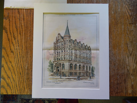 Hoboken Bank for Savings, NJ, 1890, N. LeBrun & Sons, Architects, Original