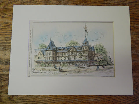 Carlton House, Spring Lake, NJ, 1880, Bruce Price, Architect, Original Plan