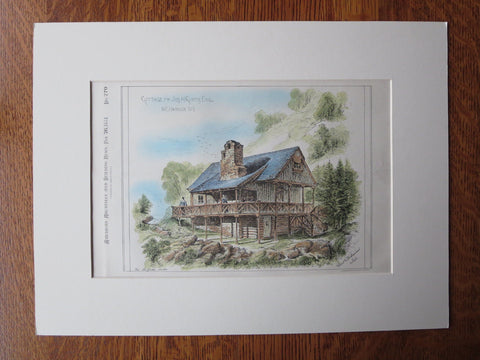 Jos. H. Curtis Cottage, NE Harbor, ME, 1881, Original Plan. George Moffetts
