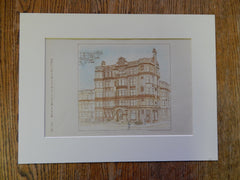 The Aubry, Dartmouth & Newbury Streets, Boston, MA, 1884, Original Plan