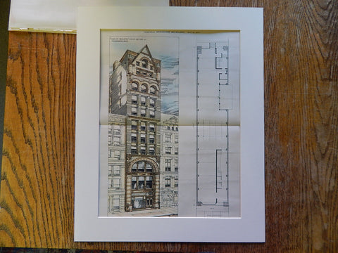 Jackson Building, Union Square, NY, 1890, Wm H Birkmire, Architect, Original