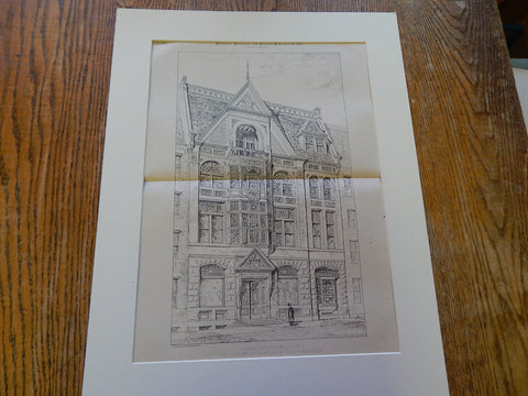 Insurance Co. North America, Philadelphia, Cabot & Chandler, 1880, Original Plan