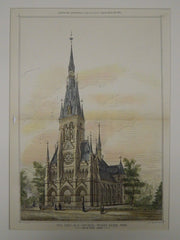 The First M.E. Church, Wilkes-Barre, PA, 1876, Original Plan