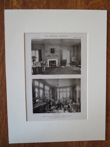 John R. Flippin House, Memphis, TN, Jones & Furbringer, 1919, Lithograph