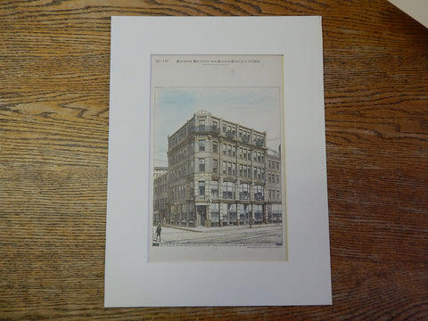 Store, Washington & Elm Streets, Boston, MA, 1884, John Fox, Original Plan